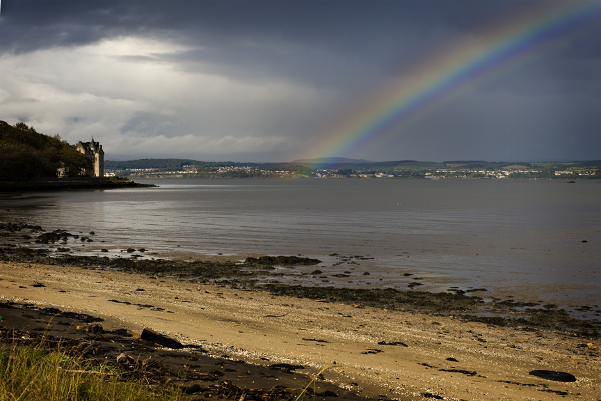 S7 Barnbougle Castle beach rainbow